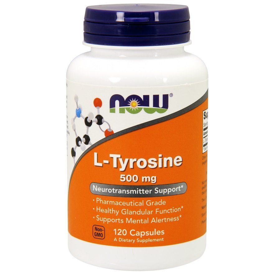 NOW Foods, L-Tyrosine, 500 мг, 120 капсул