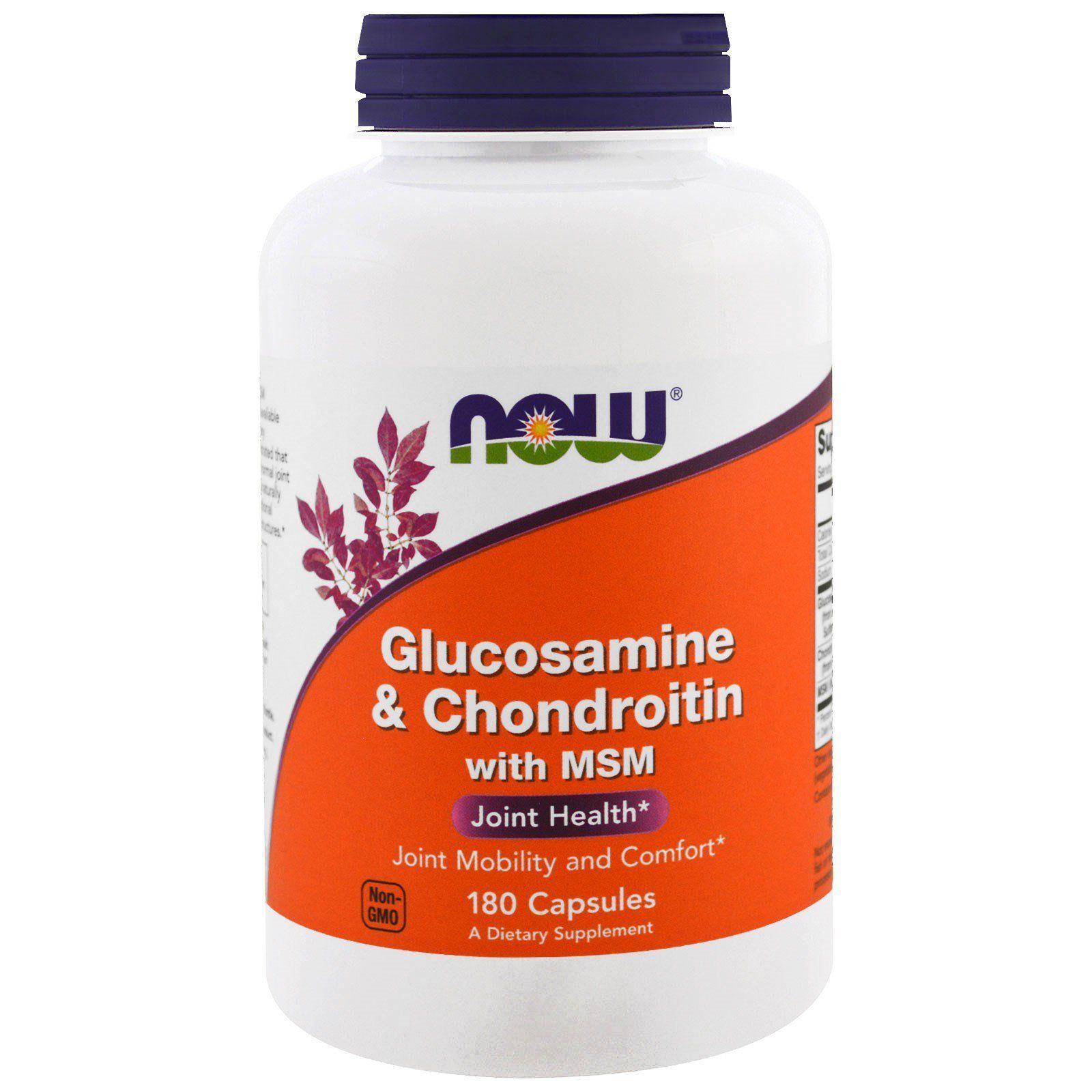 NOW Foods, Glucosamine & Chondroitin with MSM, 180 капсул
