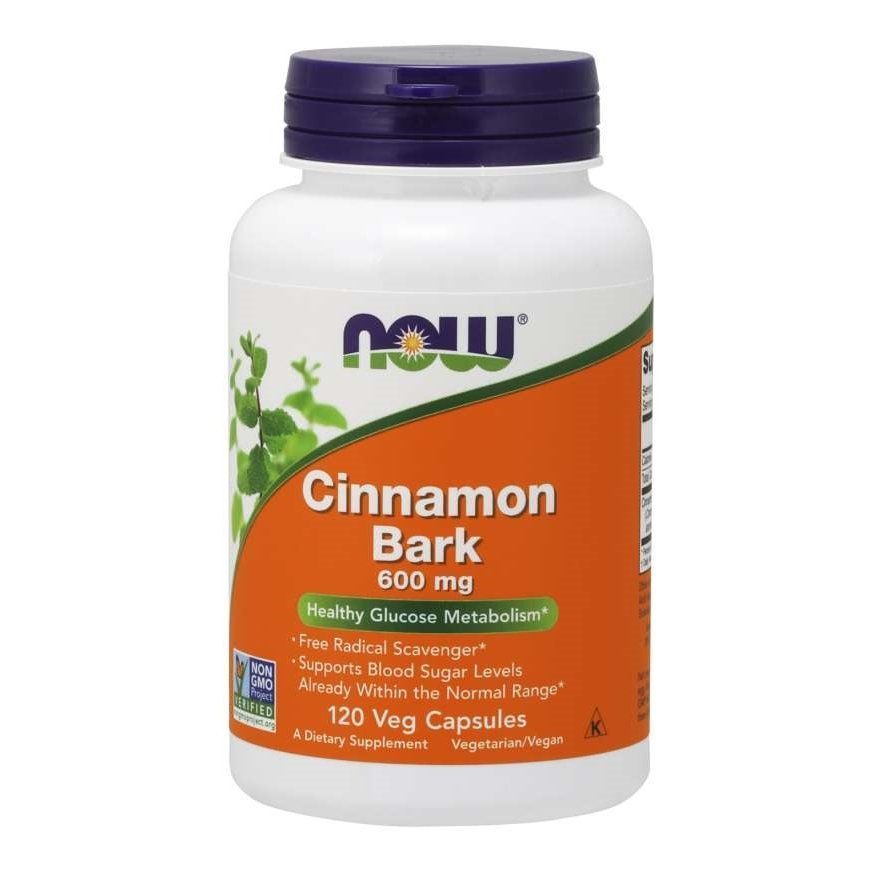 NOW Foods, Cinnamon Bark, 600 мг, 120 капсул