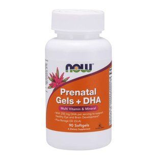 NOW Foods, Prenatal Gels + DHA, 90 м'яких капсул