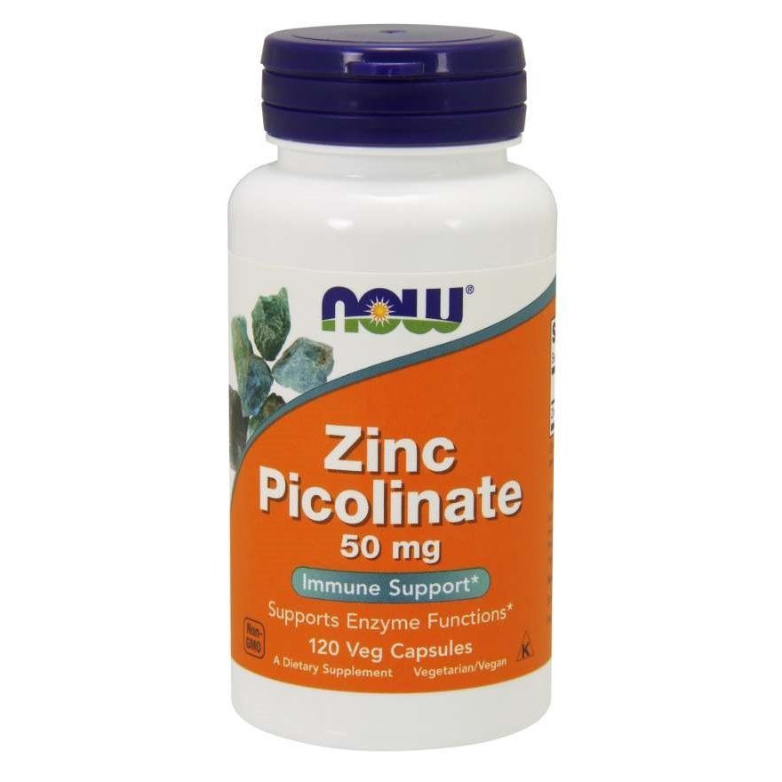 NOW Foods, Zinc Picolinate, 50 мг, 120 вегетаріанських капсул