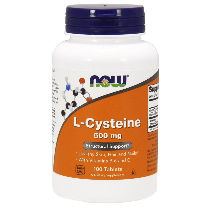 NOW Foods, L-Cysteine, 500 мг, 100 таблеток