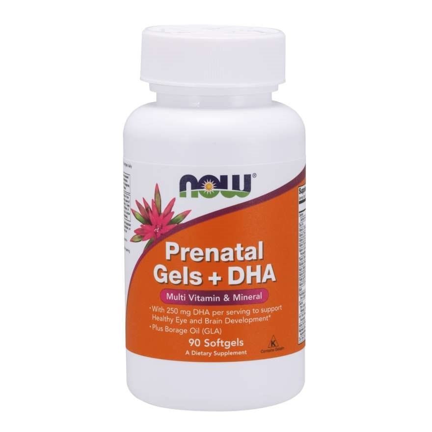 NOW Foods, Prenatal Gels + DHA, 90 м'яких капсул