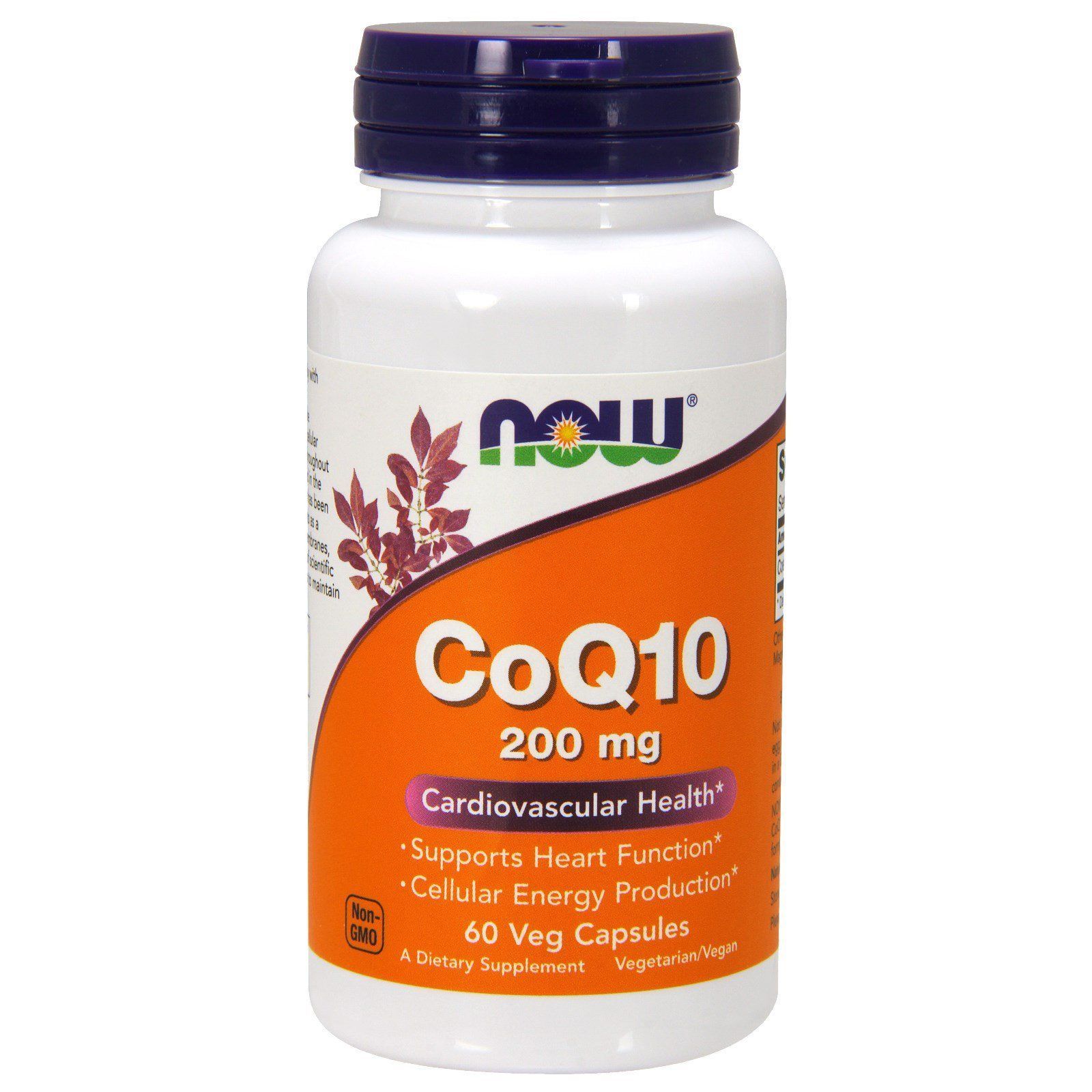 NOW Foods, CoQ10, 200 мг, 60 капсул