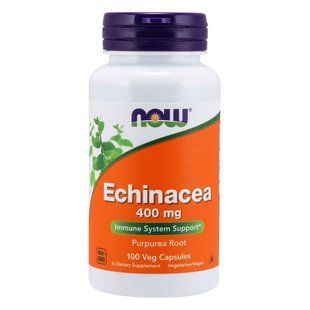 NOW Foods, Echinacea, 400 мг, 100 вегетаріанських капсул