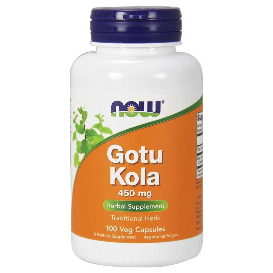 NOW Foods, Gotu Kola, 450 мг, 100 вегетаріанських капсул