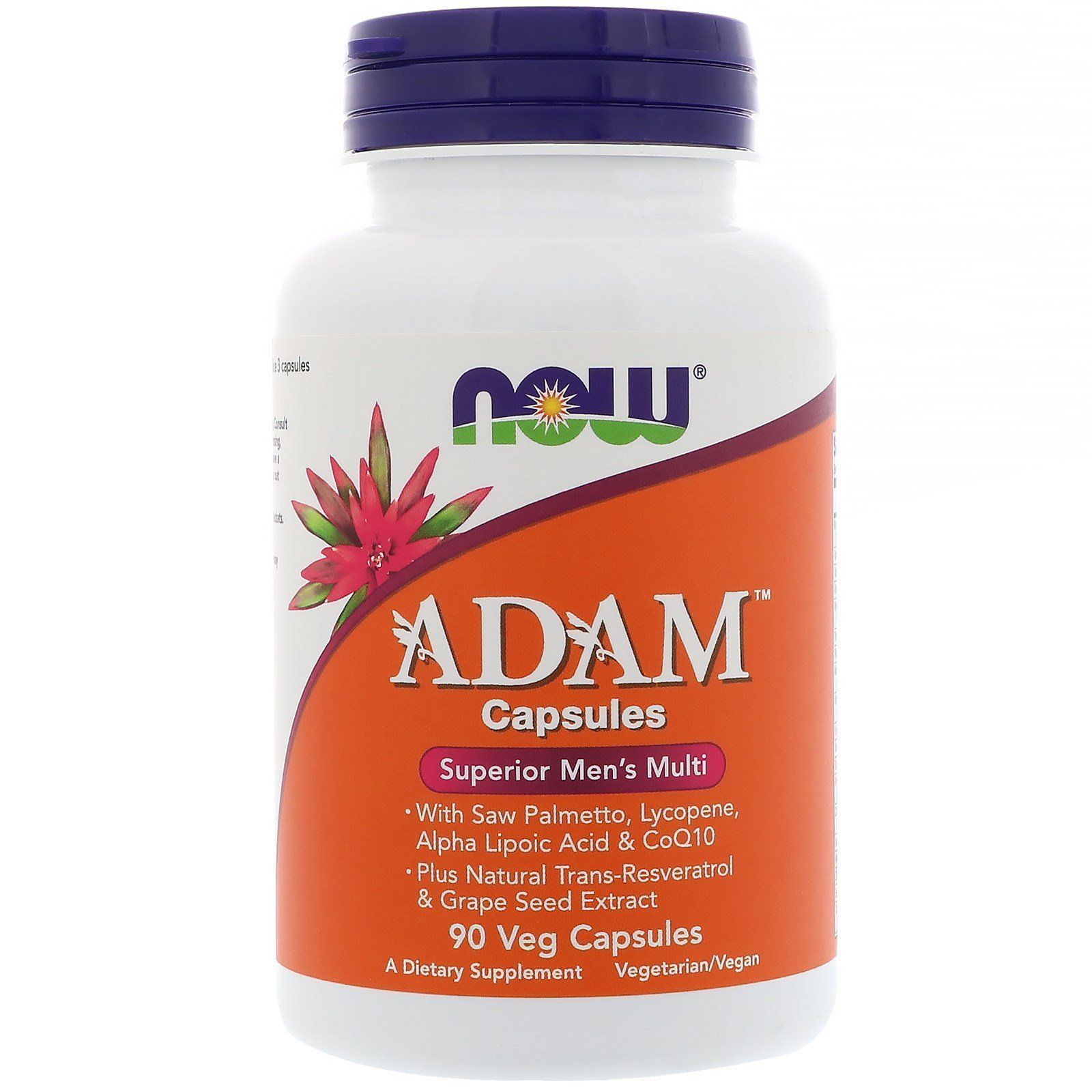 NOW Foods, Adam, 90 вегетаріанських капсул