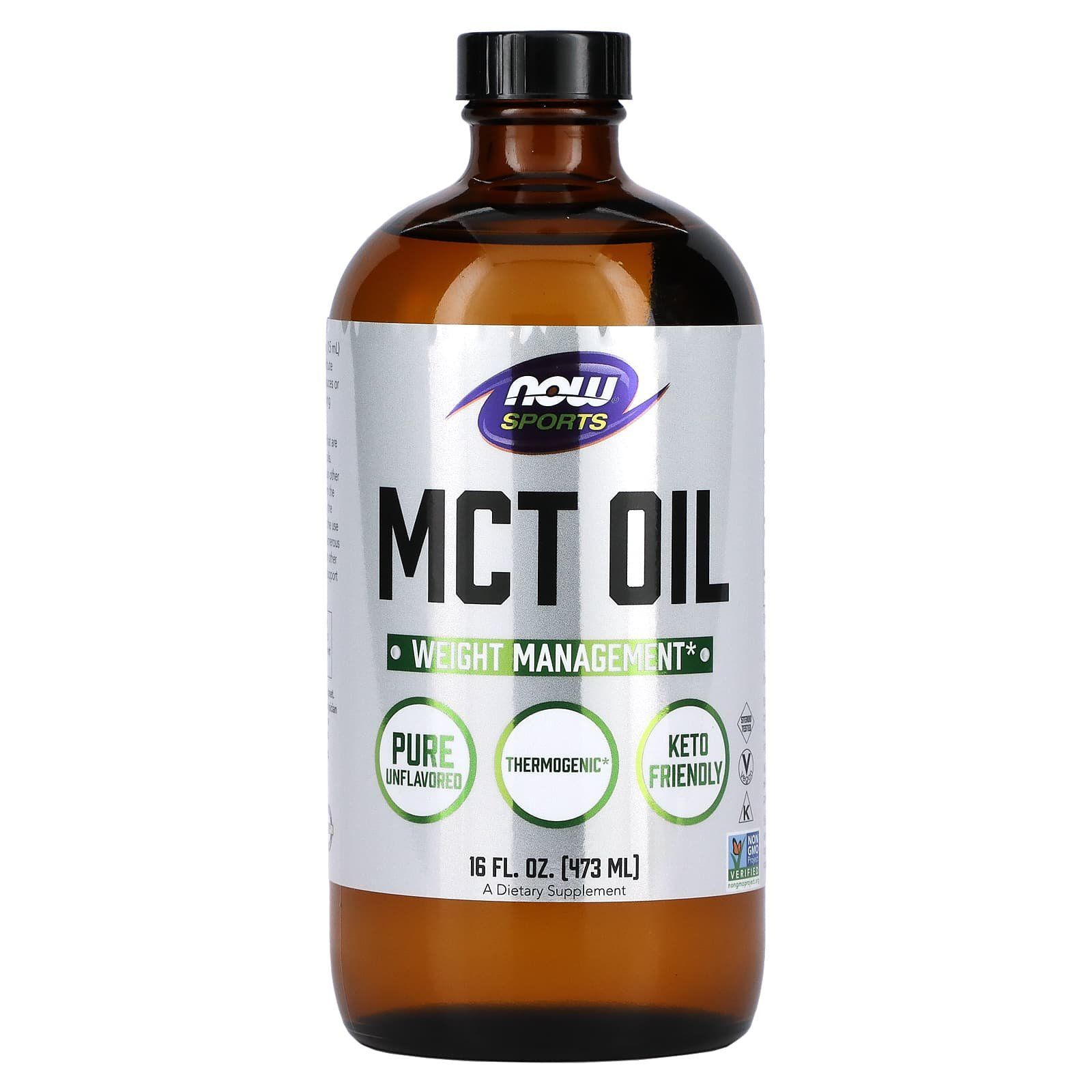 NOW Foods, Sports, MCT Oil, Unflavored, 473 мл