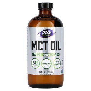 NOW Foods, Sports, MCT Oil, Unflavored, 473 мл