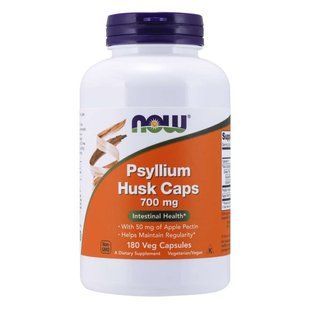 NOW Foods, Psyllium Husk Caps, 700 мг, 180 вегетаріанських капсул