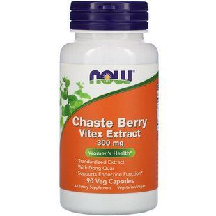 NOW Foods, Chaste Berry Vitex Extract, 300 мг, 90 вегетаріанських капсул