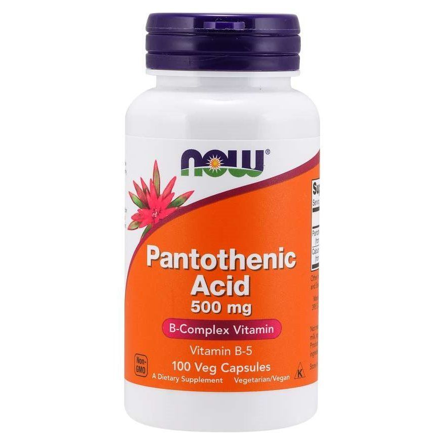 NOW Foods, Pantothenic Acid, 500 мг, 100 капсул