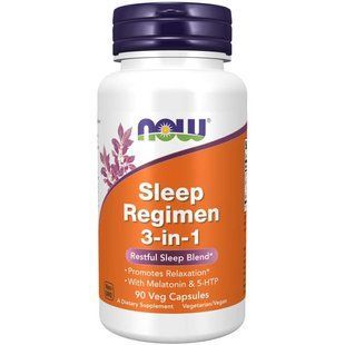 NOW Foods, Sleep Regimen 3-in-1, 90 вегетаріанських капсул