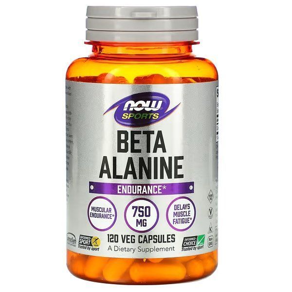 NOW Foods, Sports, Beta-Alanine, Endurance, 750 мг, 120 капсул