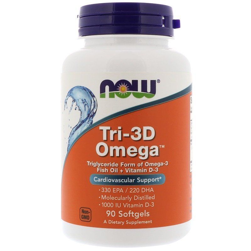 NOW Foods, Tri-3D Omega, 330 EPA/220 DHA, 90 м'яких капсул