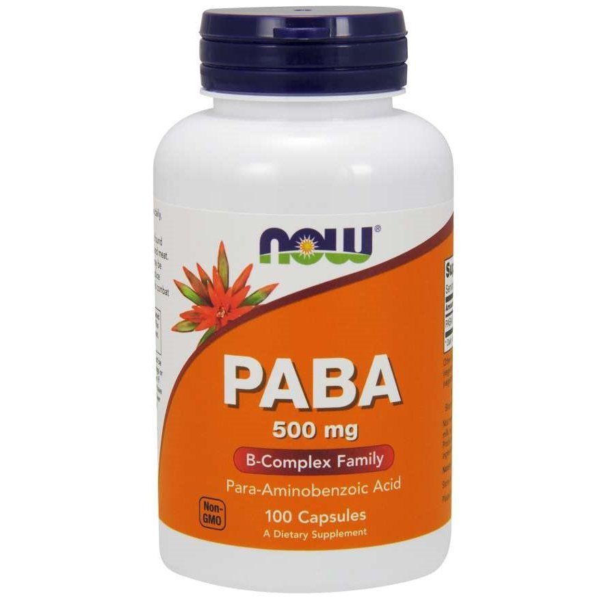 NOW Foods, PABA, 500 мг, 100 капсул