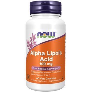 NOW Foods, Alpha Lipoic Acid, 100 мг, 60 капсул