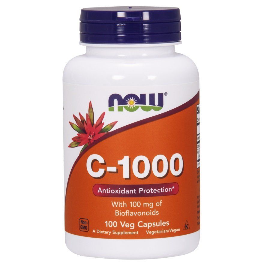 NOW Foods, C-1000, With 100 mg of Bioflavonoids, 100 капсул