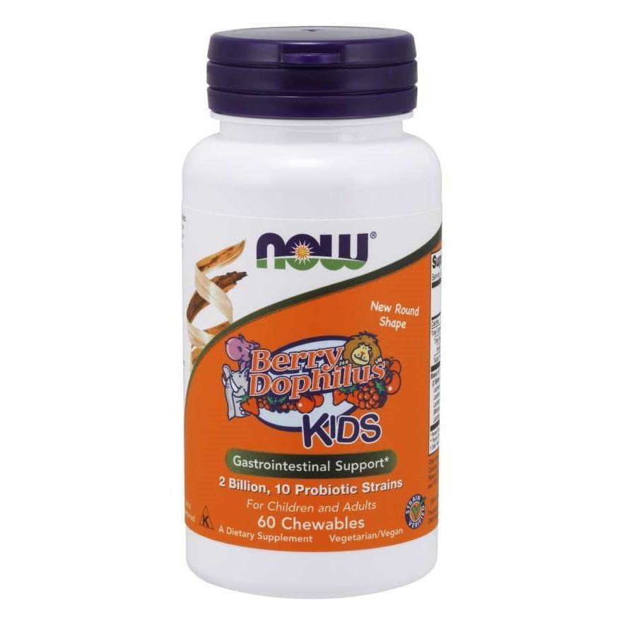 NOW Foods, Berry Dophilus, Kids, 60 жувальних таблеток