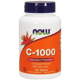 NOW Foods, C-1000, 100 вегетаріанських таблеток
