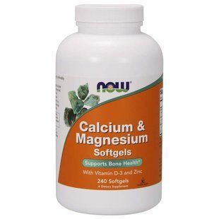 NOW Foods, Calcium & Magnesium Softgels, 240 м'яких капсул