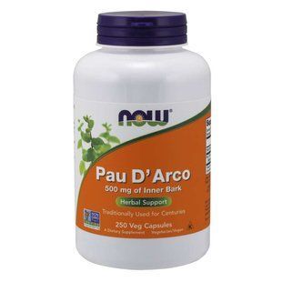 NOW Foods, Pau D' Arco, 500 мг, 250 капсул
