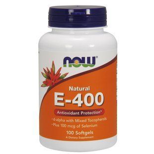 NOW Foods, Natural E-400 с Селеном, 100 капсул