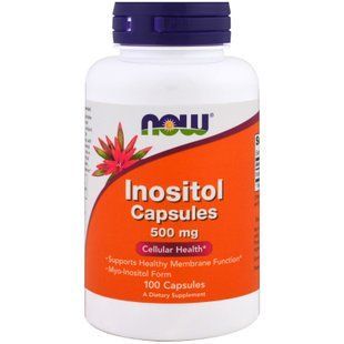 NOW Foods, Inositol (Myo-Inositol Form), 500 мг, 100 капсул