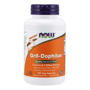 NOW Foods, Gr8-Dophilus, 120 вегетаріанських капсул