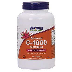 NOW Foods, Buffered C-1000 Complex, 180 таблеток