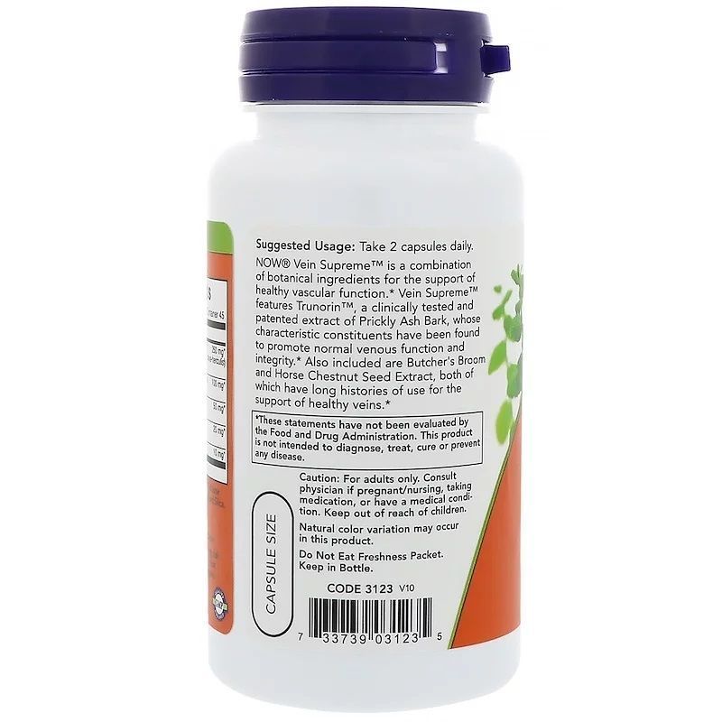 NOW Foods, Vein Supreme, 90 капсул