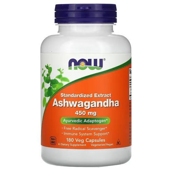 NOW Foods, Ashwagandha, 450 мг, 180 капсул