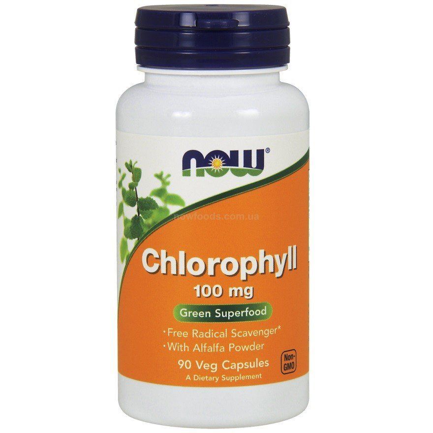 NOW Foods, Chlorophyll, 100 мг, 90 капсул