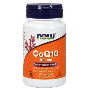 NOW Foods, CoQ10, 100 мг, 50 капсул