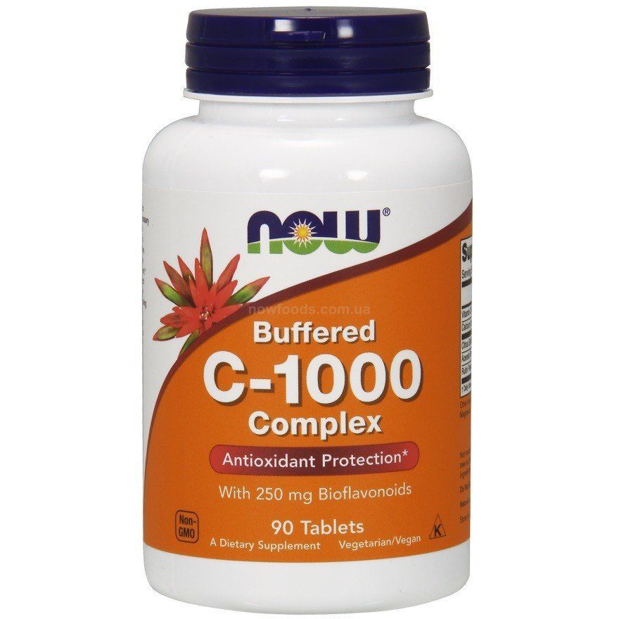 NOW Foods, Buffered C-1000 Complex, 90 таблеток