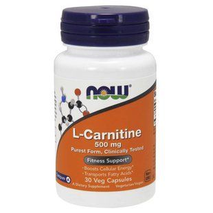 NOW Foods, L-Carnitine, 500 мг, 30 капсул