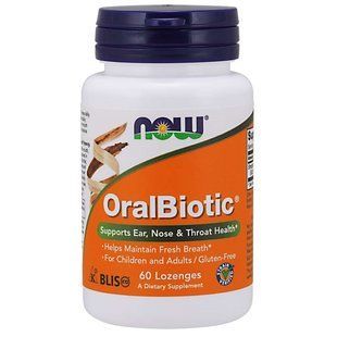 NOW Foods, OralBiotic, 60 пастилок