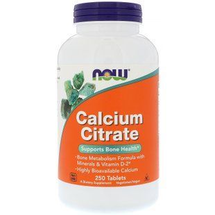 NOW Foods, Calcium Citrate, 300 мг, 250 таблеток