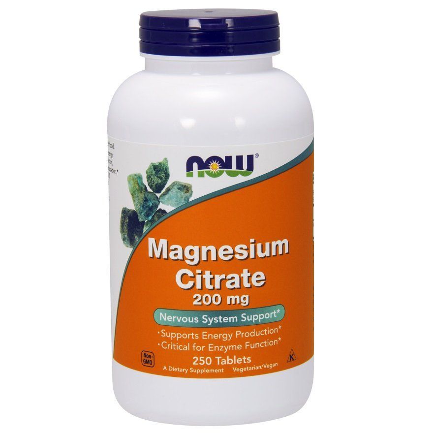 NOW Foods, Magnesium Citrate, 200 мг, 250 таблеток